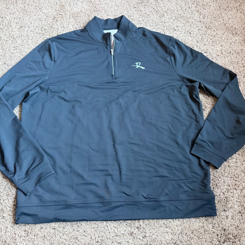 Johnnie-O Q-Zip Pullover Golf Shirt Sweatshirt Xl Black Quarter Zip - Picture 4 of 6